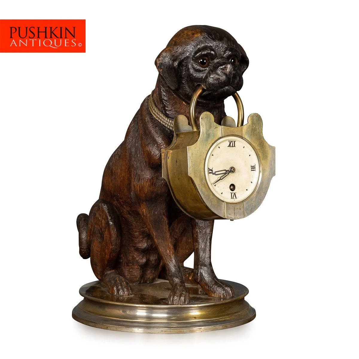 アンティークのドッグクロック アンティークのドッグクロック